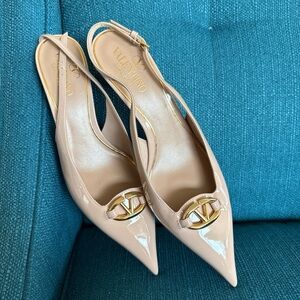 Valentino Women's Nude Slingback Heels